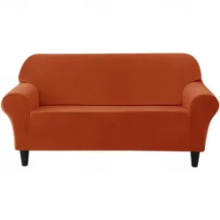 Velvet Full Cover Sofa Cover Couch Cover Plush and Stretchable All-Inclusive Soft and Durable Fabric - Easy to Install Clean - Perfect for Protecting and Enhancing Your Sofa