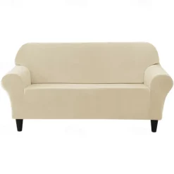 Velvet Full Cover Sofa Cover Couch Cover Plush and Stretchable All-Inclusive Soft and Durable Fabric - Easy to Install Clean - Perfect for Protecting and Enhancing Your Sofa