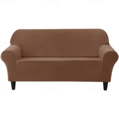 Velvet Full Cover Sofa Cover Couch Cover Plush and Stretchable All-Inclusive Soft and Durable Fabric - Easy to Install Clean - Perfect for Protecting and Enhancing Your Sofa