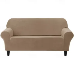 Velvet Full Cover Sofa Cover Couch Cover Plush and Stretchable All-Inclusive Soft and Durable Fabric - Easy to Install Clean - Perfect for Protecting and Enhancing Your Sofa