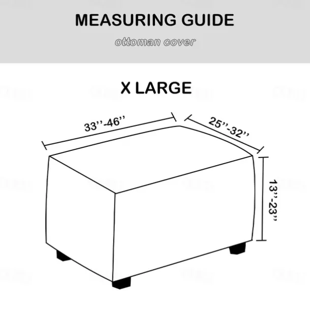 Velvet Ottoman Cover Rectangle,Storage Ottoman Slipcover Thick Stretchable Footrest Stool Covers with Elastic Band