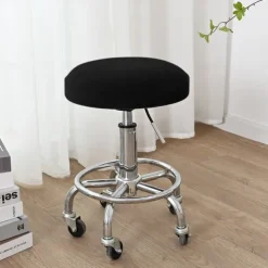 Velvet Round Bar Stool Seat Covers Pub Counter Stool Chair Slipcover Square Swivel Barstool Elastic Bar Chair Covers Washable Cushion Cover for Coffe Party Bar Restrant