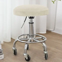 Velvet Round Bar Stool Seat Covers Pub Counter Stool Chair Slipcover Square Swivel Barstool Elastic Bar Chair Covers Washable Cushion Cover for Coffe Party Bar Restrant