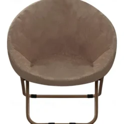 Velvet Round Saucer Chair Cover, Moon Chair Slipcovers 1 Piece Stretch Removable Moon Chair Cover with Elastic Bottom for Living Room