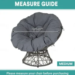 Velvet Round Saucer Chair Cover, Moon Chair Slipcovers 1 Piece Stretch Removable Moon Chair Cover with Elastic Bottom for Living Room