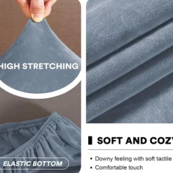 Velvet Round Saucer Chair Cover, Moon Chair Slipcovers 1 Piece Stretch Removable Moon Chair Cover with Elastic Bottom for Living Room