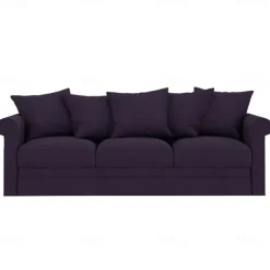 Velvet 3-Seat Sofa Cover Solid Color Quilted Velvet Slipcovers GRONLcover LITB PRIME cover