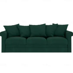 Velvet 3-Seat Sofa Cover Solid Color Quilted Velvet Slipcovers GRONLcover LITB PRIME cover