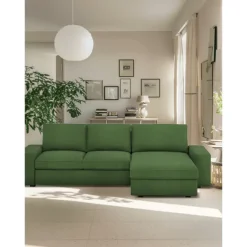 Velvet Sofa Cover 3 Seater 4 Seater with Armrests L Shaped Solid Color Quilted Velvet Slipcovers KIVcover LITB PRIME cover