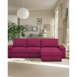 Velvet Sofa Cover 3 Seater 4 Seater with Armrests L Shaped Solid Color Quilted Velvet Slipcovers KIVcover LITB PRIME cover