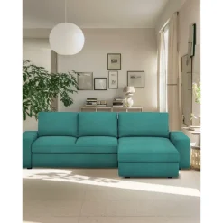 Velvet Sofa Cover 3 Seater 4 Seater with Armrests L Shaped Solid Color Quilted Velvet Slipcovers KIVcover LITB PRIME cover