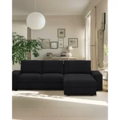 Velvet Sofa Cover 3 Seater 4 Seater with Armrests L Shaped Solid Color Quilted Velvet Slipcovers KIVcover LITB PRIME cover