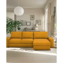 Velvet Sofa Cover 3 Seater 4 Seater with Armrests L Shaped Solid Color Quilted Velvet Slipcovers KIVcover LITB PRIME cover