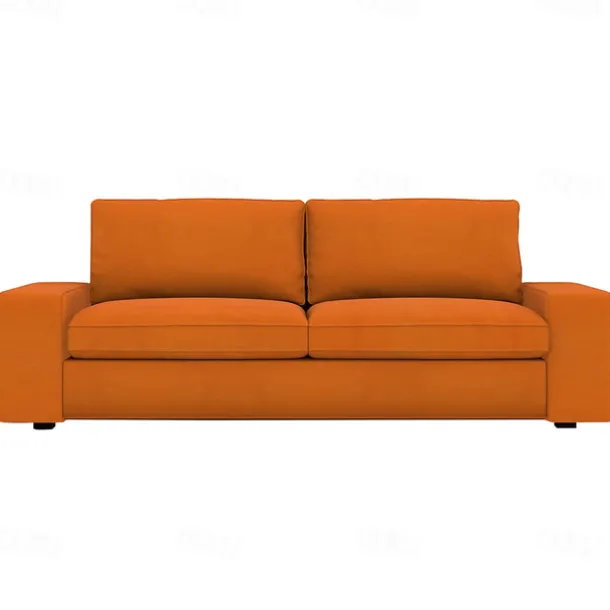 Velvet Sofa Cover of 3-Seater Slipcovers Solid Color Quilted Velvet KIVcover LITB PRIME cover