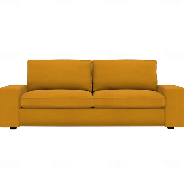 Velvet Sofa Cover of 3-Seater Slipcovers Solid Color Quilted Velvet KIVcover LITB PRIME cover