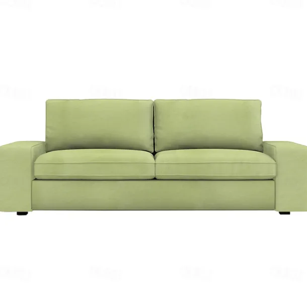 Velvet Sofa Cover of 3-Seater Slipcovers Solid Color Quilted Velvet KIVcover LITB PRIME cover