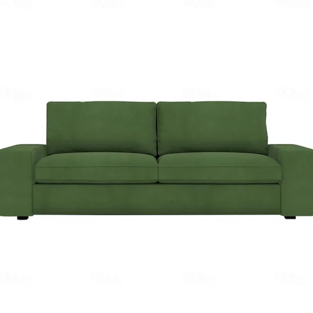 Velvet Sofa Cover of 3-Seater Slipcovers Solid Color Quilted Velvet KIVcover LITB PRIME cover