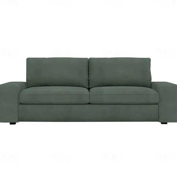 Velvet Sofa Cover of 3-Seater Slipcovers Solid Color Quilted Velvet KIVcover LITB PRIME cover