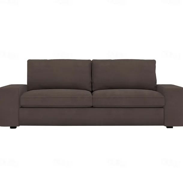 Velvet Sofa Cover of 3-Seater Slipcovers Solid Color Quilted Velvet KIVcover LITB PRIME cover