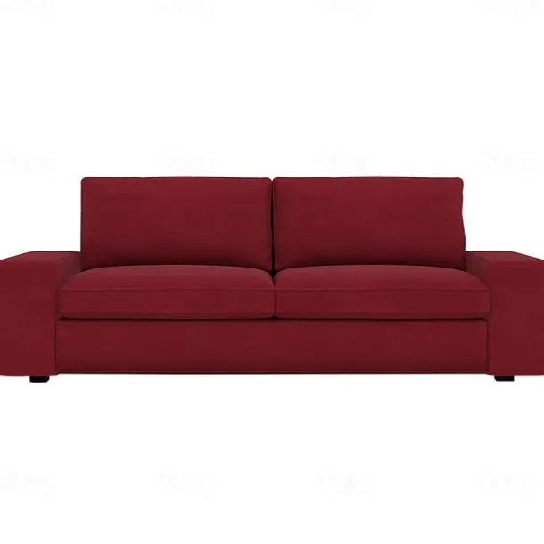 Velvet Sofa Cover of 3-Seater Slipcovers Solid Color Quilted Velvet KIVcover LITB PRIME cover