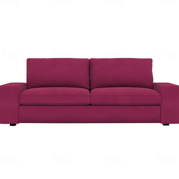 Velvet Sofa Cover of 3-Seater Slipcovers Solid Color Quilted Velvet KIVcover LITB PRIME cover