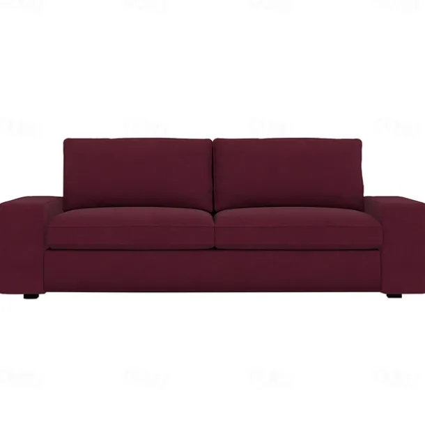 Velvet Sofa Cover of 3-Seater Slipcovers Solid Color Quilted Velvet KIVcover LITB PRIME cover