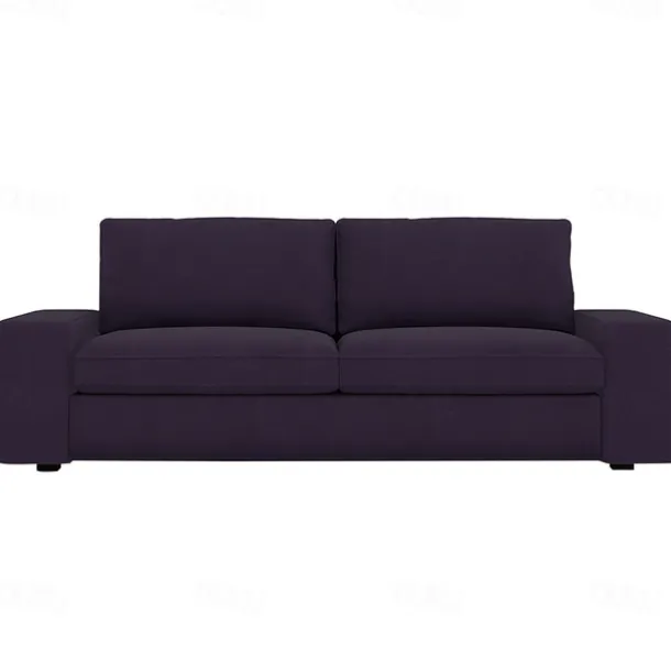 Velvet Sofa Cover of 3-Seater Slipcovers Solid Color Quilted Velvet KIVcover LITB PRIME cover