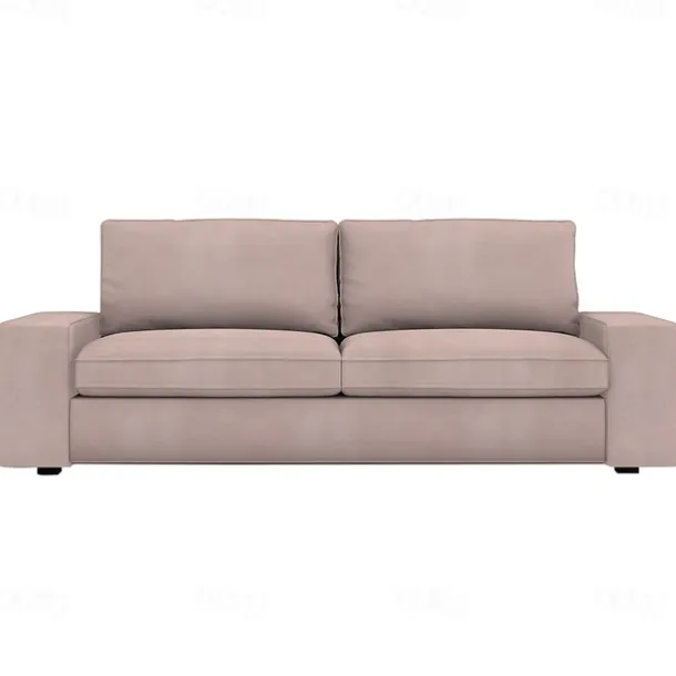 Velvet Sofa Cover of 3-Seater Slipcovers Solid Color Quilted Velvet KIVcover LITB PRIME cover