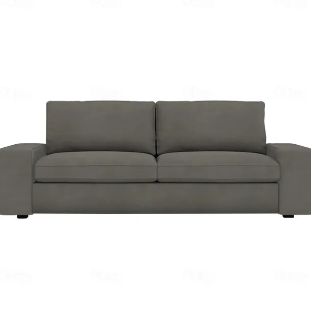 Velvet Sofa Cover of 3-Seater Slipcovers Solid Color Quilted Velvet KIVcover LITB PRIME cover