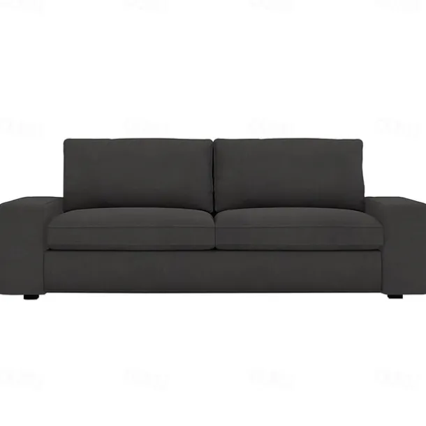 Velvet Sofa Cover of 3-Seater Slipcovers Solid Color Quilted Velvet KIVcover LITB PRIME cover