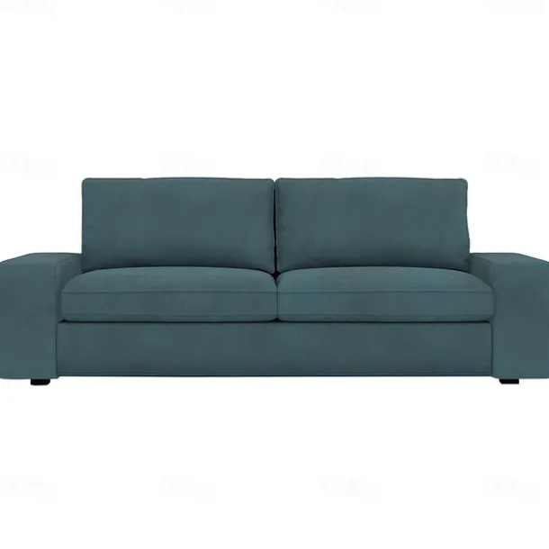 Velvet Sofa Cover of 3-Seater Slipcovers Solid Color Quilted Velvet KIVcover LITB PRIME cover