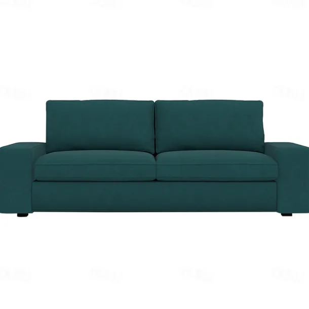 Velvet Sofa Cover of 3-Seater Slipcovers Solid Color Quilted Velvet KIVcover LITB PRIME cover