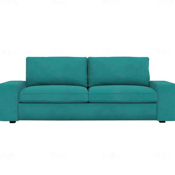 Velvet Sofa Cover of 3-Seater Slipcovers Solid Color Quilted Velvet KIVcover LITB PRIME cover