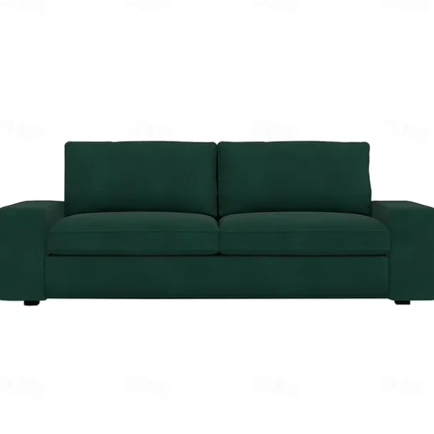 Velvet Sofa Cover of 3-Seater Slipcovers Solid Color Quilted Velvet KIVcover LITB PRIME cover