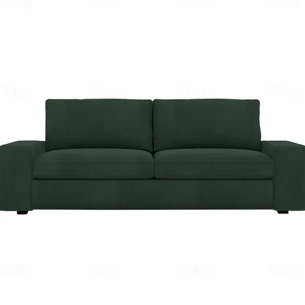 Velvet Sofa Cover of 3-Seater Slipcovers Solid Color Quilted Velvet KIVcover LITB PRIME cover