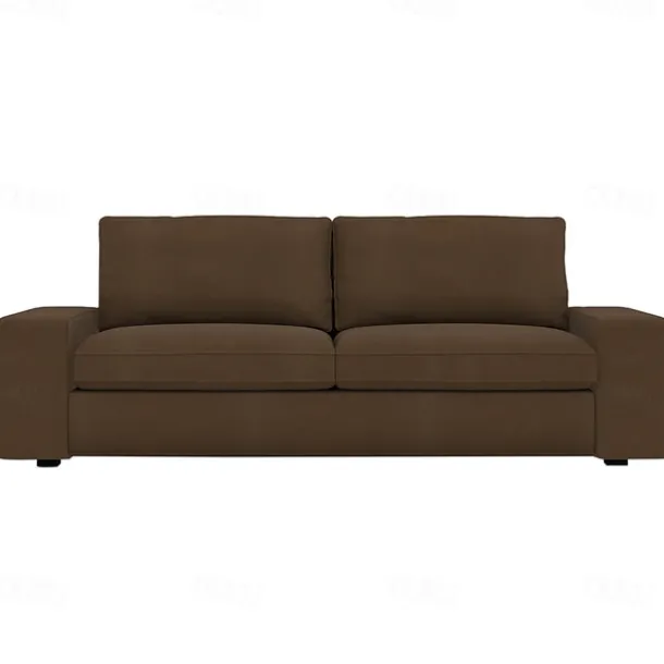 Velvet Sofa Cover of 3-Seater Slipcovers Solid Color Quilted Velvet KIVcover LITB PRIME cover