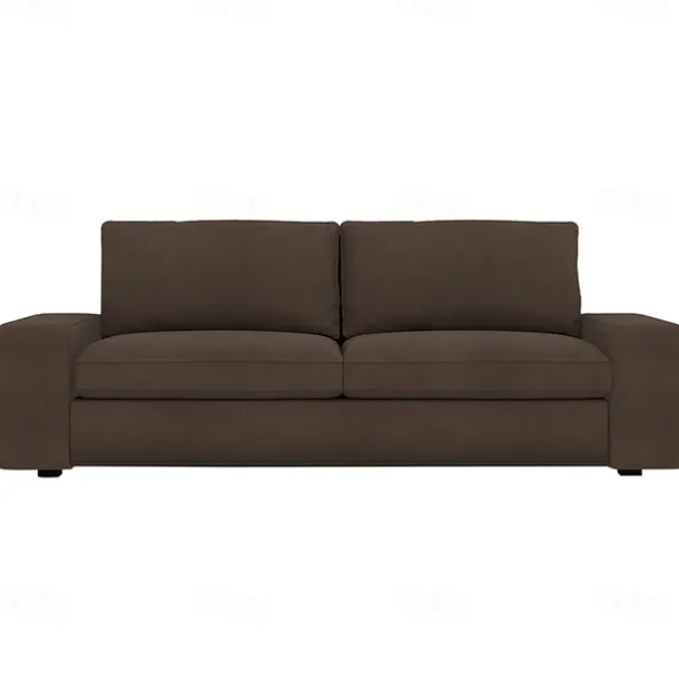 Velvet Sofa Cover of 3-Seater Slipcovers Solid Color Quilted Velvet KIVcover LITB PRIME cover