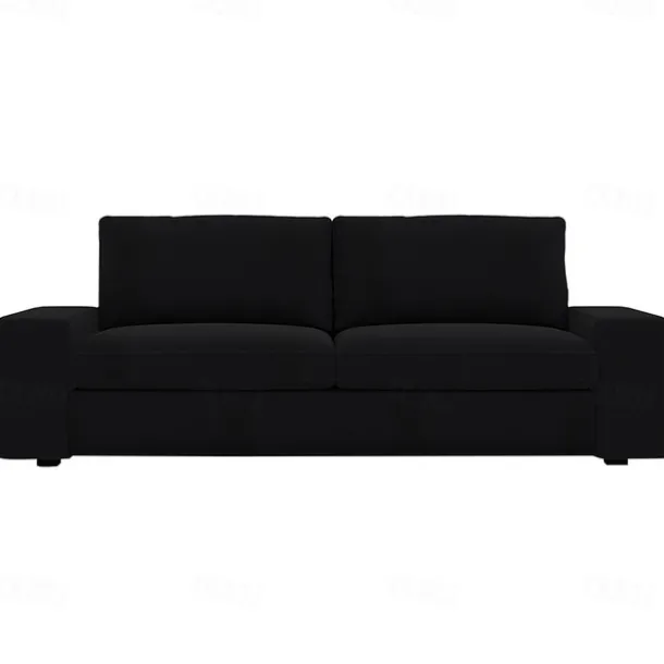 Velvet Sofa Cover of 3-Seater Slipcovers Solid Color Quilted Velvet KIVcover LITB PRIME cover