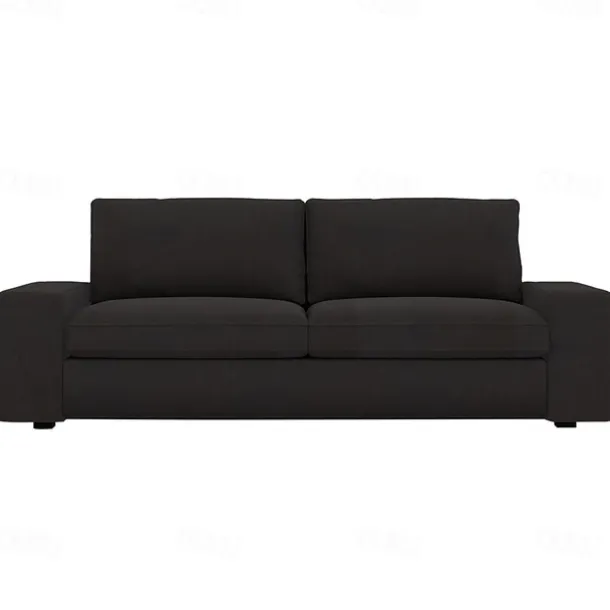 Velvet Sofa Cover of 3-Seater Slipcovers Solid Color Quilted Velvet KIVcover LITB PRIME cover