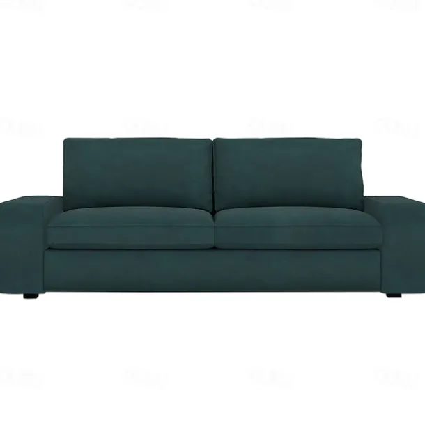 Velvet Sofa Cover of 3-Seater Slipcovers Solid Color Quilted Velvet KIVcover LITB PRIME cover