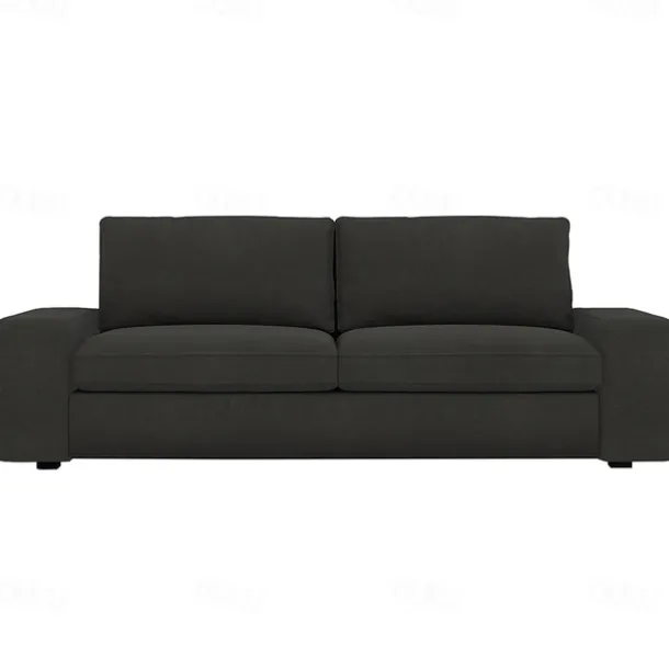 Velvet Sofa Cover of 3-Seater Slipcovers Solid Color Quilted Velvet KIVcover LITB PRIME cover