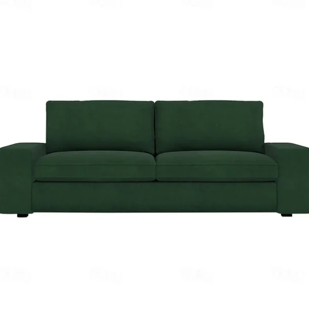 Velvet Sofa Cover of 3-Seater Slipcovers Solid Color Quilted Velvet KIVcover LITB PRIME cover