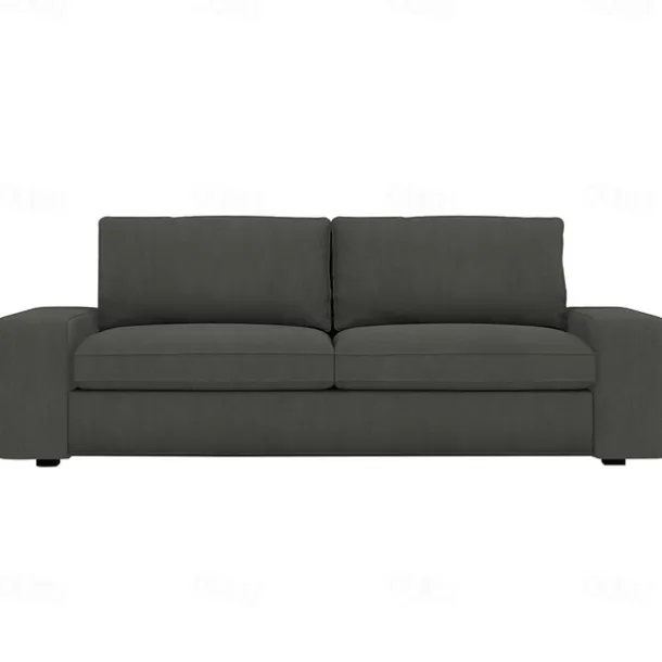 Velvet Sofa Cover of 3-Seater Slipcovers Solid Color Quilted Velvet KIVcover LITB PRIME cover