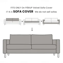 Velvet Sofa Cover 2-Seat 3-Seat Solid Color Quilted Velvet Slipcovers PARcover LITB PRIME cover