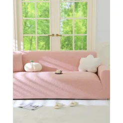 Velvet Sofa Cover Soft and Luxurious Velvet Fabric Perfect for Living Room Decor Stylish and Comfortable Slipcover Easy to Install and Clean Durable and Machine Washable Adds Elegance to Any Sofa