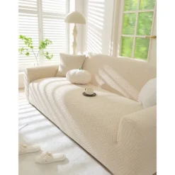 Velvet Sofa Cover Soft and Luxurious Velvet Fabric Perfect for Living Room Decor Stylish and Comfortable Slipcover Easy to Install and Clean Durable and Machine Washable Adds Elegance to Any Sofa