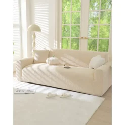 Velvet Sofa Cover Soft and Luxurious Velvet Fabric Perfect for Living Room Decor Stylish and Comfortable Slipcover Easy to Install and Clean Durable and Machine Washable Adds Elegance to Any Sofa