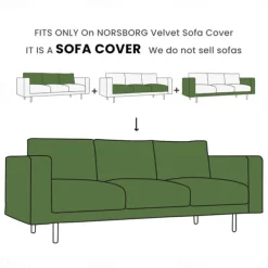 Velvet Sofa Cover Solid Color Quilted Velvet Slipcovers NORSBcover LITB PRIME cover
