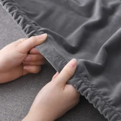 Velvet Sofa Slipcover Burgundy Stretch Couch Covers for Cushion Couch Thick Soft Sofa Cover Washable Furniture Protector, Couch Covers for Dogs, Form Fit Couch Slipcover