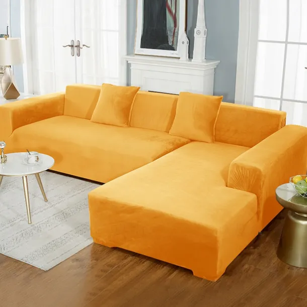 Velvet Sofa Slipcover Burgundy Stretch Couch Covers for Cushion Couch Thick Soft Sofa Cover Washable Furniture Protector, Couch Covers for Dogs, Form Fit Couch Slipcover